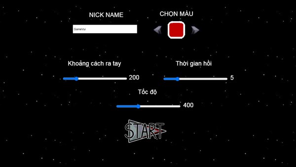 Các thông số để người chơi tự thiết lập