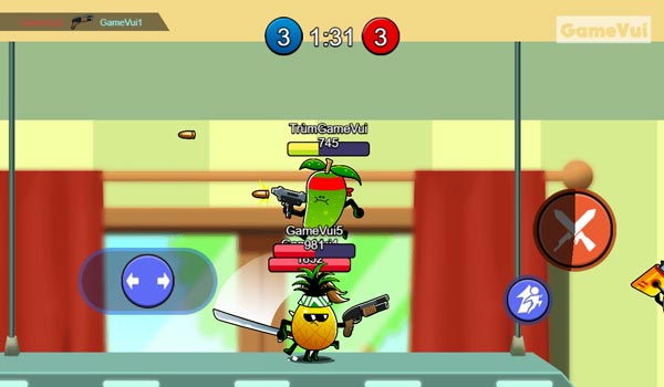 Điều khiển nhân vật Hero chiến đấu bắn súng