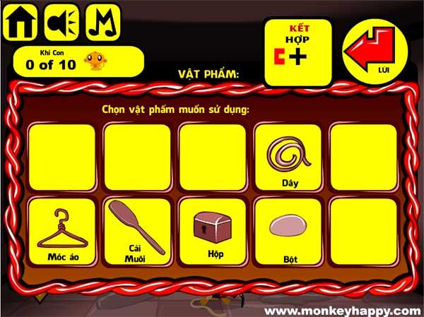 Những vật phẩm thu thập được 