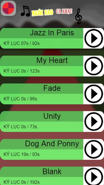 Chơi game Ngôi sao ca nhạc - GameVui