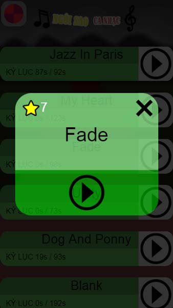 Chọn các bài hát để thử thách