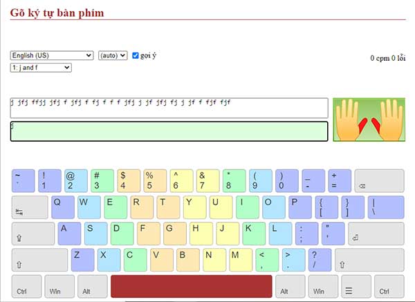 Gõ ký tự theo chỉ dẫn