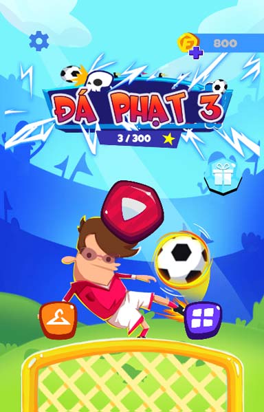 Chơi game Đá phạt 3 - GameVui