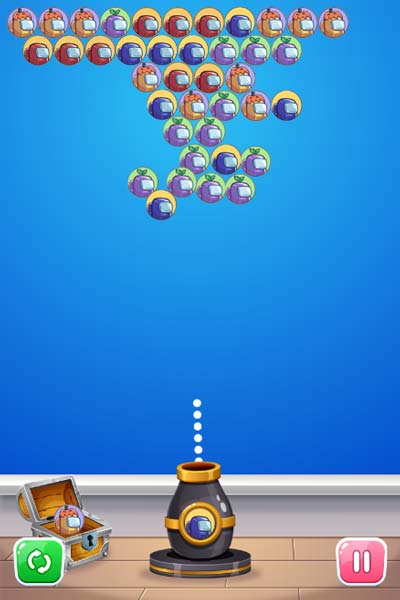 Bắn những quả bong Among Us chính xác