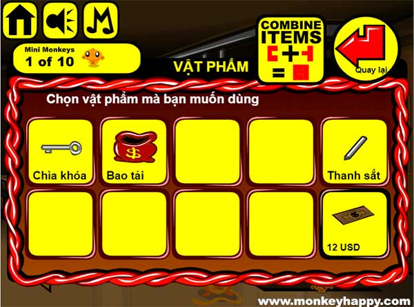 Vật phẩm thu được