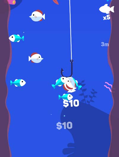 Thả móc câu và kéo lên thật nhiều loại cá