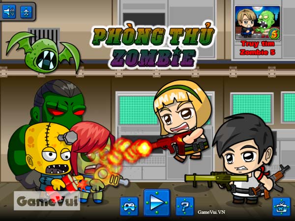 Chơi game Phòng thủ Zombie - GameVui