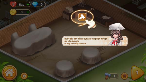 Xây dựng các thứ cần thiết của 1 nhà hàng