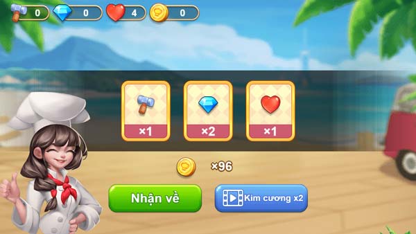 Phần thưởng nhận được