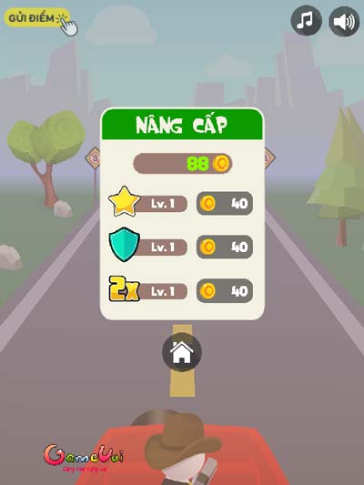 Nâng cấp chỉ số nhân vật