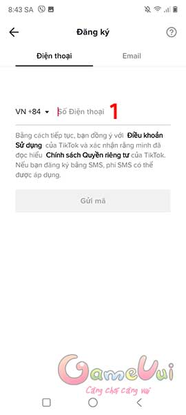 Nhập số điện thoại