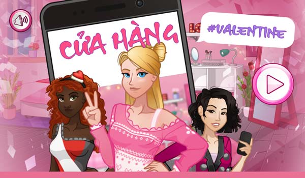 Chơi game Cửa hàng Valentine - GameVui