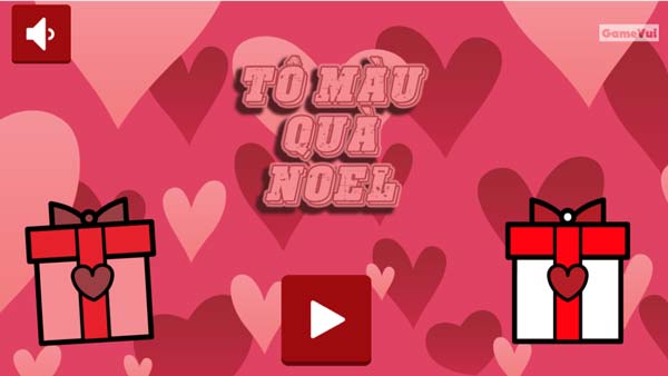 Chơi game Tô màu quà Noel - GameVui