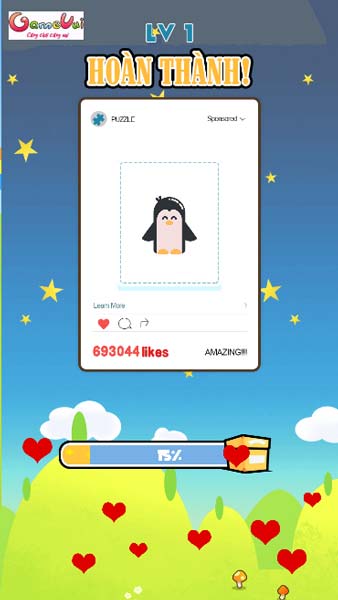 Tác phẩm bức ảnh sau khi hoàn thành