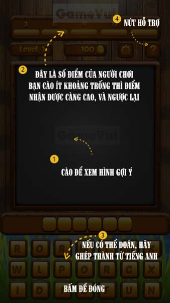 Chơi game Đoán ô chữ tiếng Anh 2 - GameVui