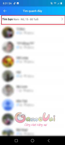 Danh sách mà Zalo quét được