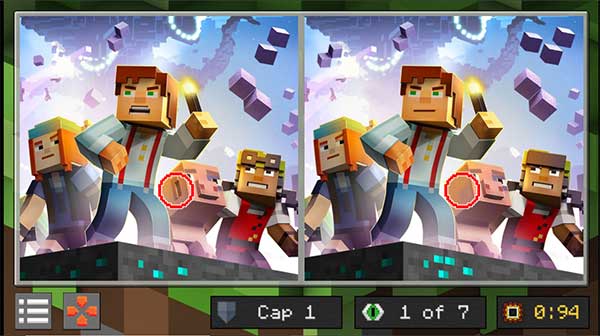 Mỗi điểm khác nhau sẽ được khoanh tròn màu đỏ