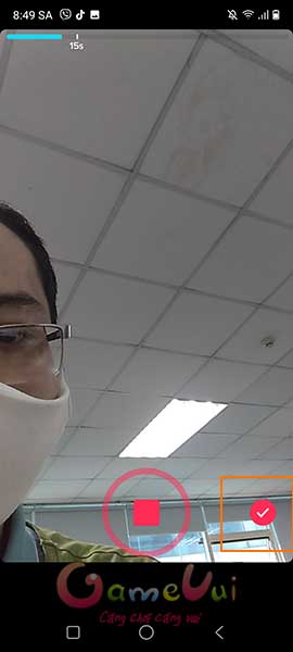 Ấn dấu tick để kết thúc