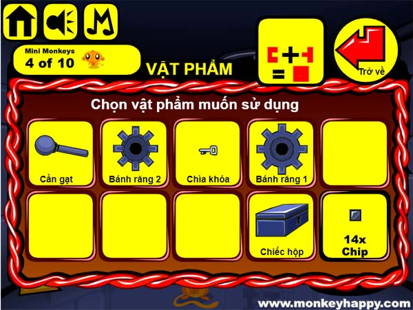 Các vật phẩm tìm được