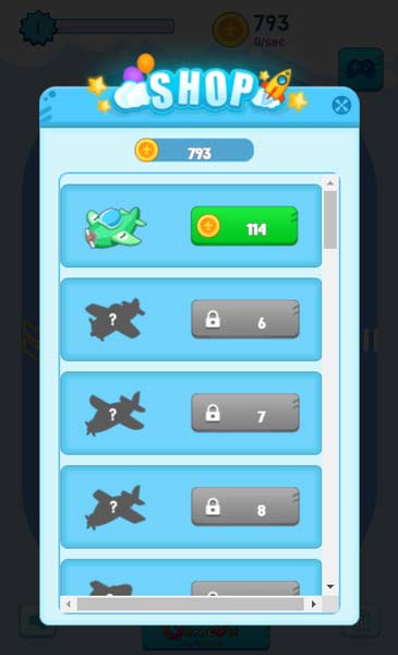 Mua các loại máy bay trong Shop cửa hàng