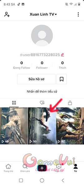Chọn video muốn xóa