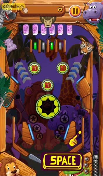 Bấm giữ Space để chuẩn bị bắn bóng