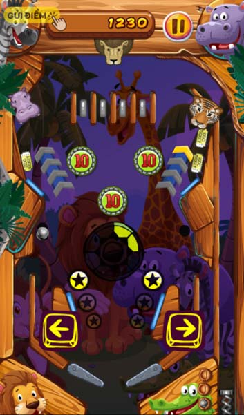 Điều khiển 2 cần gạt để tung hứng bóng