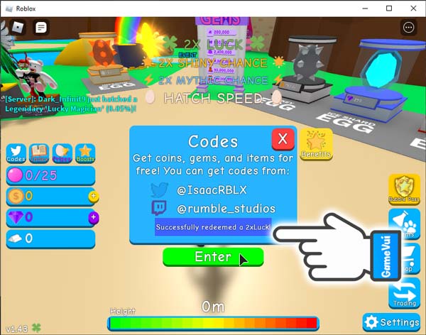 Kiểm tra phần thưởng nhận được