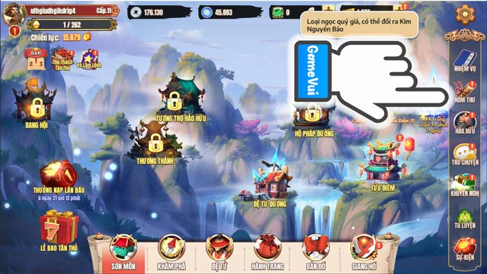 Bấm vào mục Hòm thư