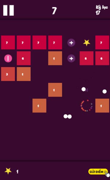 Bắn bóng để phá hủy thật nhiều ô gạch