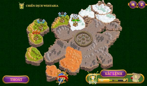 Chọn vùng đất cần chinh phục