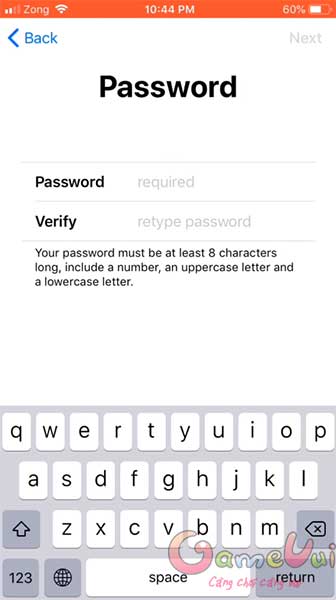 Điền mật khẩu ID Apple