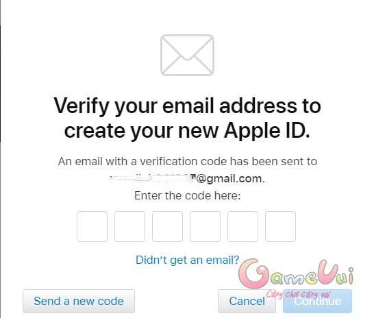 Nhập mã xác minh