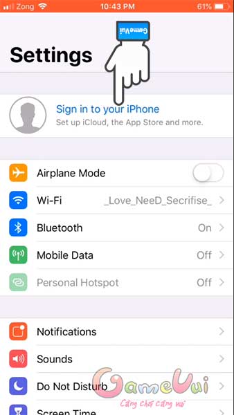 Sign in to your iPhone