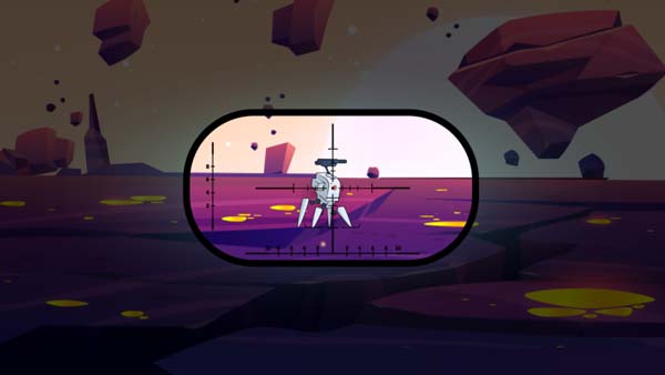 Bật chế độ Sniper và tiêu diệt người máy