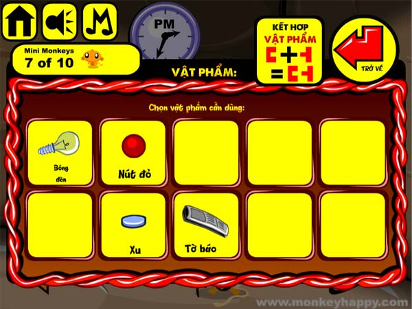 Thu thập các vật phẩm cần thiết