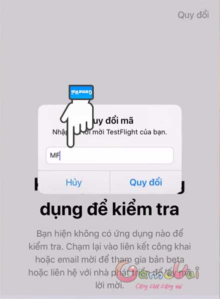 Sao chép mã vào TestFlight