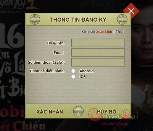Thông tin đăng ký