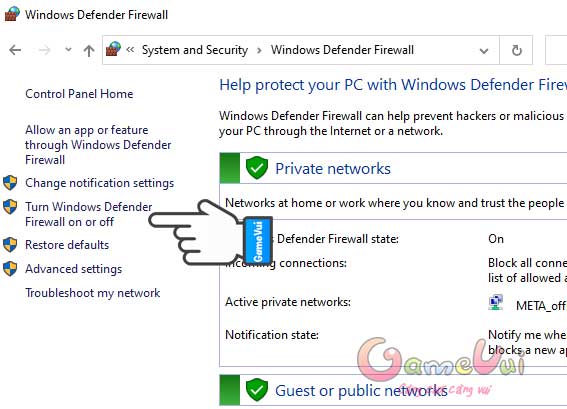 Turn Windows Defender on or off