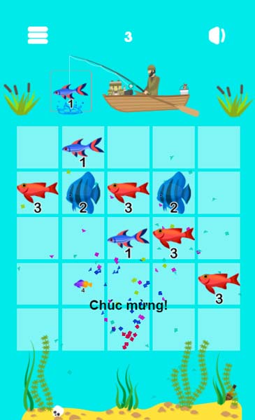 Đặt các con cá vào vị trí chính xác