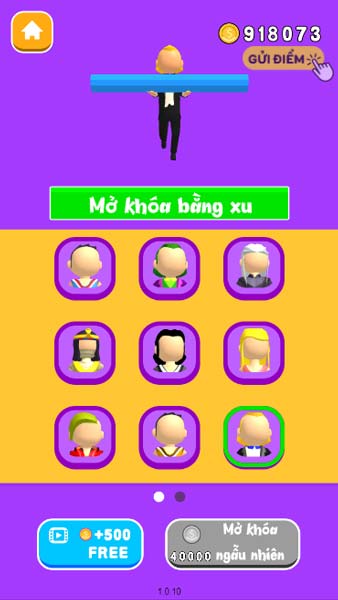 Các skin nhân vật trong shop cửa hàng