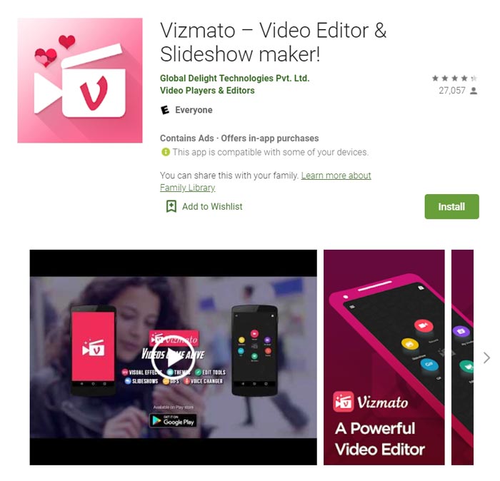 Ứng dụng Vizmato