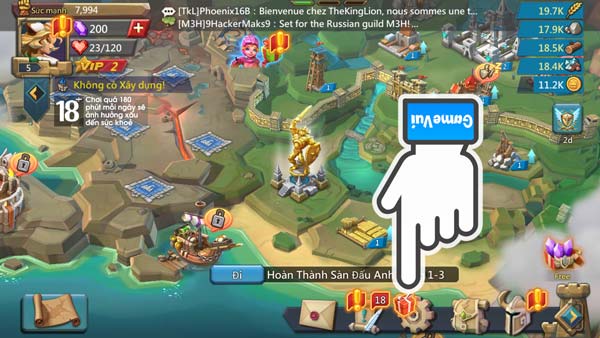 Chọn biểu tượng bánh răng