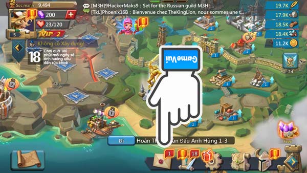 Bấm biểu tượng lá thư