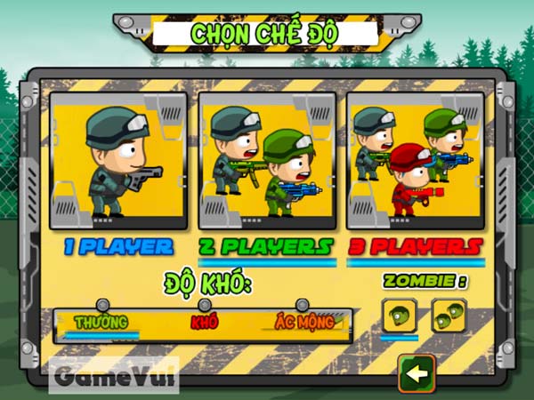 Các thiết lập chế độ trong game