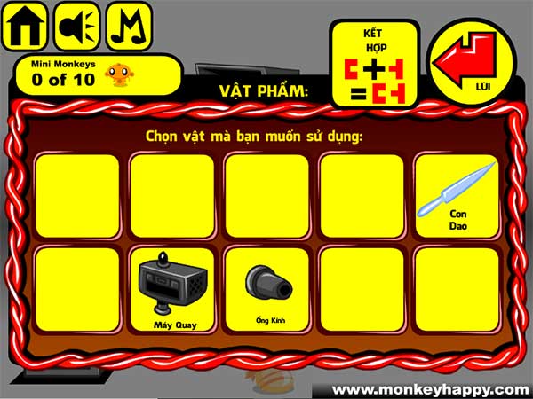 Các vật đã thu được