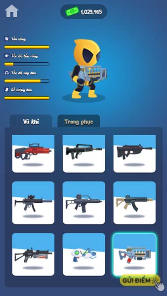 Các loại vũ khí trong Shop