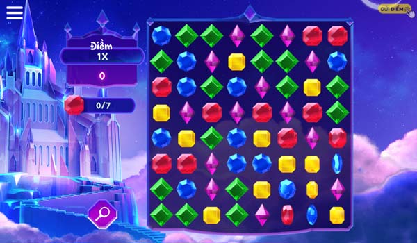 Giao diện trò chơi xếp kim cương quen thuộc