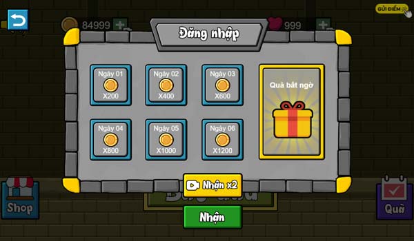 Đăng nhập game để nhận quà