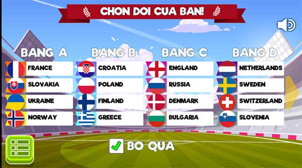 Chọn đội tuyển